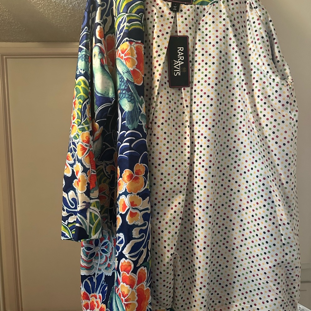 Rara Avis Colorful Floral and Polka Dot Dress